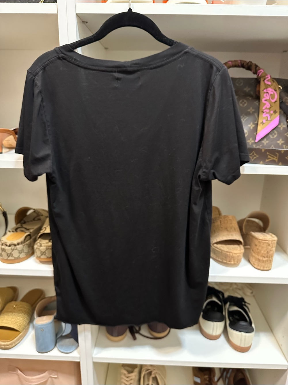 Michael Lauren DELANO CORE BOYFRIEND TEE BLACK size XS - Picture 3 of 3